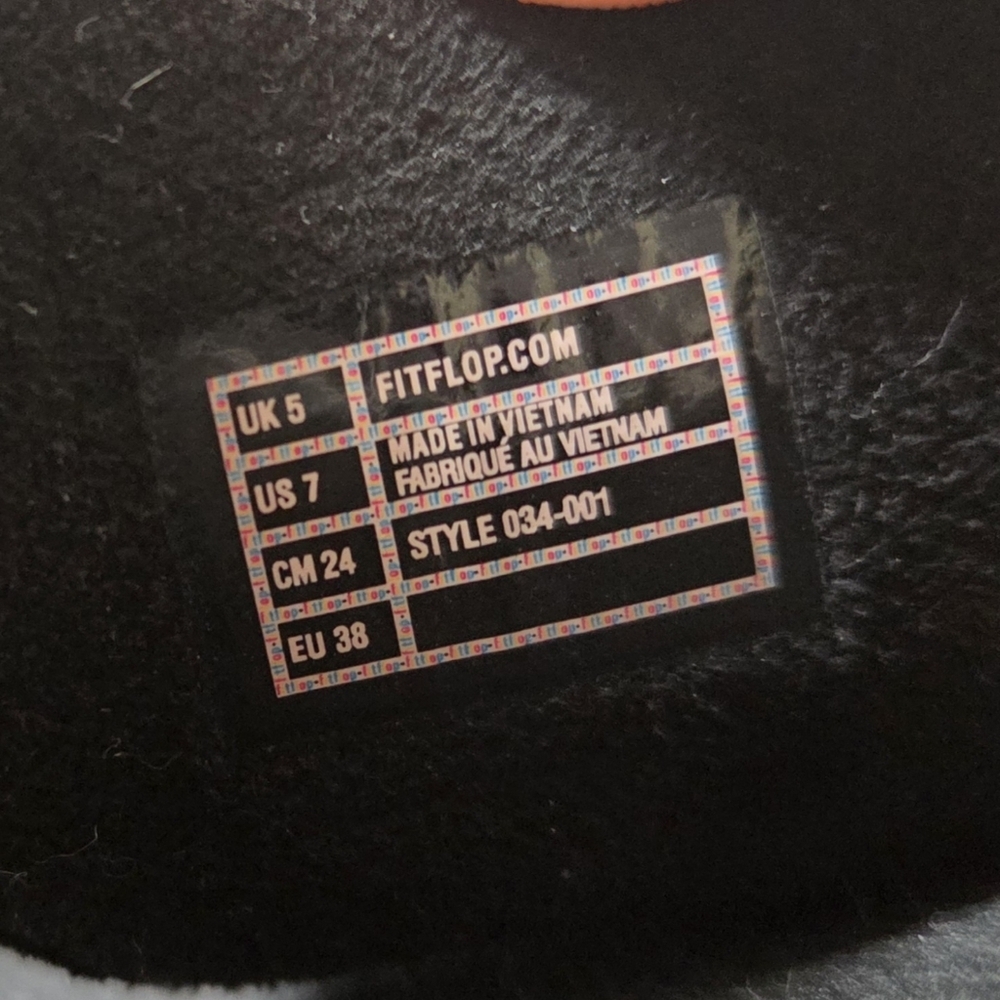 FitFlop Lulu Glitter Toe Thong T Strap Sandals Women's Black Size 7 - Picture 8 of 8